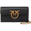PINKO borsa a tracolla Love One Wallet C Black - Antique Gold