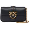 PINKO borsa a tracolla Love One Pocket C Black - Antique Gold