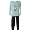 CRAZY FARM SG Pigiama uomo CRAZY FARM cotone leggero manica lunga collo serafino pantalone