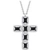 Bliss Collana Croce Bliss Caresse 20109871 Necklace Oro Diamanti Bianchi Neri Pavè