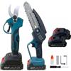 kit 2 PEZZI Motosega da 6 pollici +forbice Potatura da 3MM+ 2 batterie