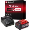 Einhell Kit batteria 18 V 5,2 Ah e caricabatteria Power X Charger einhell
