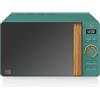 Swan Nordic - Microonde digitale, 20 l, 6 livelli di funzionamento, 800 W, timer 30 min, facile da pulire, modalità scongelare, design moderno, maniglia effetto legno, verde opaco