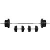 Outsunny HOMCOM Set Bilanciere e 2 Manubri con Pesi 14 Dischi e 6 Viti di Chiusura