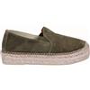 Viguera Espadrillas Basse Donna In Crosta Di Pelle Vitelo - MIL (Militar)