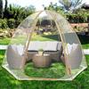 EighteenTek Tenda sportiva per casa, serra, tenda da campeggio, gazebo per 4-6 persone, per patio, grande, grande, resistente alle intemperie, protezione dal freddo, beige, 3,5 x 3,5 m