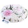 Medi Partners Cuscino termico microonde con noccioli di ciliegia 180g 15cm 100% Cotone Riscaldante Cuscino Cervicale per terapia del freddo e del calore (fiori rosa)