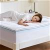 VEVOR Coprimaterasso Misura Queen Imbottitura in Fibra Memory Foam 101,6 mm