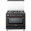 De'Longhi DELONGHI PEMA965CSG CUCINA A GAS 5 FUOCHI FORNO ELETTRICO ANTRACITE 90X60 A