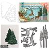 Bymivofun 3 Pezzi di Fustelle Natalizie Fiocchi di Babbo Natale Renna Stencil per Gof