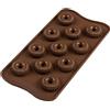 Silikomart Stampo in Silicone per cioccolatini Choco Crown Marrone 9 ml x 11
