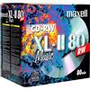 Maxell 624865.35.TW - 10 Audio CD-RW 80 min 4x 700Mb Music XL2 XLII, in Jewel...