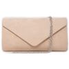 Emila Pochette blu elegante cerimonia donna scamosciata clutch borsa piccola borsetta