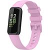 Senza Marca/Generico Per Fitbit Inspire 3 cinturino in silicone a tinta unita, taglia: L (viola)