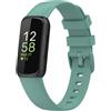 Senza Marca/Generico Per Fitbit Inspire 3 cinturino in silicone a tinta unita, taglia: L (verde)