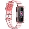 Senza Marca/Generico Per cinturino integrato in TPU Fitbit Inspire 3 (rosa trasparente)