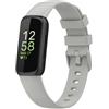 Senza Marca/Generico Per Fitbit Inspire 3 cinturino in silicone a tinta unita, taglia: L (grigio rocc