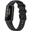 Senza Marca/Generico Per Fitbit Inspire3 cinturino in silicone a tinta unita, taglia: taglia L (nero)