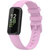 Senza Marca/Generico Per Fitbit Inspire3 cinturino in silicone a tinta unita, taglia: taglia L (viola