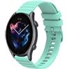 Senza Marca/Generico Per Amazfit GTR 3 Cinturino per orologio in silicone a tinta unita ondulato da 2