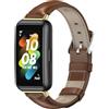 MIJOBS Per Huawei Band 7/7 NFC MIJOBS Cinturino in pelle di vacchetta (oro marrone)