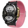 Senza Marca/Generico Per cinturino in nylon intrecciato con fibbia regolabile Amazfit T-Rex 2 (rosa)
