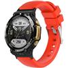 Senza Marca/Generico Per Amazfit T-Rex 2 cinturino in silicone twill (rosso)