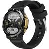 Senza Marca/Generico Per Amazfit T-Rex 2 cinturino in silicone twill (nero)