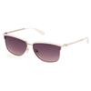 GUESS Occhiali da sole donna Guess metallo bianchi lenti sfumate colorate rettangolari