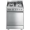 Smeg Cucina gas 4 zone Forno elettrico CONCERTO CX68MF8 2 Inox Classe A