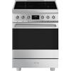 Smeg Cucina a Induzione 4 Fuochi Forno Elettrico 60x60 cm Inox C6IMXM2 Sinfonia