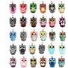 Grevosea 30 pezzi Gufo Charms Ciondolo Gufo Colorato Gufo Smalto Charms M