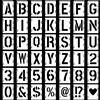 Fyihoxi 42 Pezzi Stencil Lettere Alfabeto e Numeri 1 pollice/2,5cm Stencil co