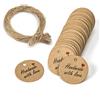 WATUNID 200 etichette regalo in carta kraft WhatUneed Hand Made Paper Label for Bi