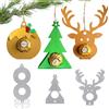 COLOFALLA 3 Set Fustelle Natalizie Renne Fustelle Albero di Natale Fustelle Palline di N