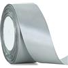 TONIFUL Nastro di raso argentato largo 4 cm x 22 m in tessuto solido per mat