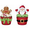 Briartw Set di fustelle in metallo a forma di omino di pan di zenzero Babbo Natale c