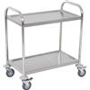 Carrello Cucina 2 Ripiani, Carrello Con Ruote Portatutto, Carrello Portavivande