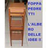 FOPPAPEDRETTI TAVOLINO PORTA LUME TELEFONO COLONNA TAVOLO NOCE 47852