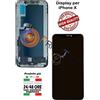 LCD PER IPHONE X ( 10 ) DISPLAY TOUCH SCREEN CON FRAME INCELL PARI ORIGINALE