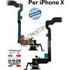 Per iPhone X ricambio Flat flex Connettore di ricarica dock + Microfono nero