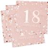 O-Kinee Tovaglioli Carta 18 happy birthday Tovaglioli 18 Anni Rosa 30 pezzi Tov