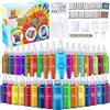 PATIFEED Tie Dye Kit per Bambini Set di 35 Colori per Tintura Kit di Tin