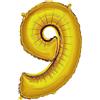 Lovelegis Palloncino eta Anni Pallone Numero 9 Alto 100 cm Oro Compleanno I