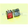 INTERRUTTORE LUMINOSO ROSSO 0-1 4 CONTATTI 31,5x25mm 250V 8A
