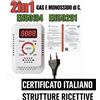 RoHS COMPLIANT RILEVATORE MONOSSIDO DI CARBONIO E GAS 2in1 Certificato per STRUTTURE RICETTIVE