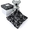 Doudou et Compagnie - Pantina Koala Grigio con Doudou Vice Versa - 12 cm - Collezione Boh'aime - Fin dalla nascita - Bella scatola regalo con fiore inclusa - Garanzia Doudou perduto - Idea regalo