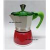 MADE IN ITALY CAFFETTIERA MOKA 1 TAZZA ITALIA TRICOLORE ITALIANO ALLUMINIO 100% MADE ITALY