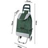 carrello da spesa portaspesa trolley ruote Carrellino alluminio pieghevole Nuovo
