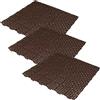 WELL HOME MOBILIARIO & DECORACIÓN Pack 3 piastrelle per il drenaggio dell'effetto da giardino di 55.5x5555,5 cm. Copertura totale 0,9 m² - Mars - Collezione Brown